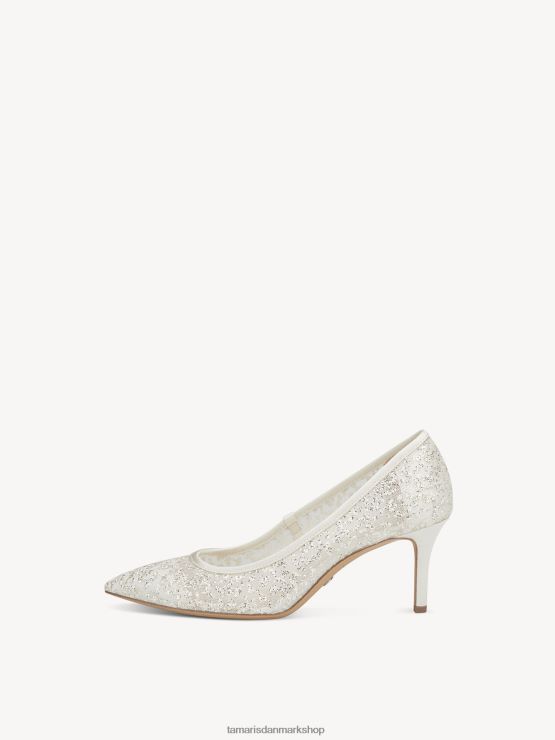 Tamaris Kvinder pumps - beige/elfenben glam XVXV8T374 sko