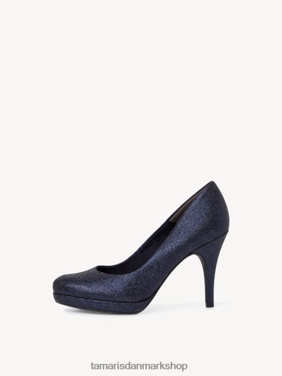 Tamaris Kvinder pumps - blå/marineblå glam XVXV8T2286 sko