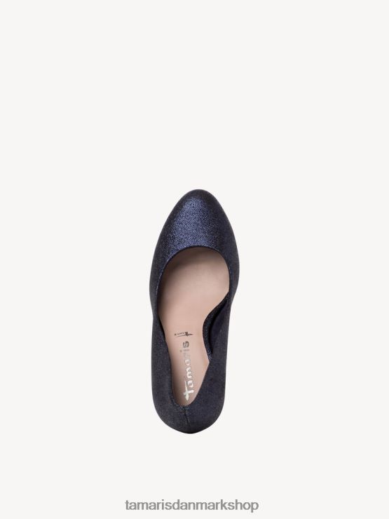 Tamaris Kvinder pumps - blå/marineblå glam XVXV8T2286 sko