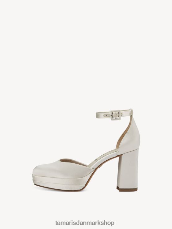 Tamaris Kvinder pumps - hvid/perle satin XVXV8T1972 sko