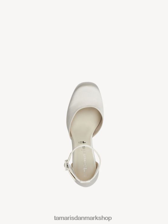 Tamaris Kvinder pumps - hvid/perle satin XVXV8T1972 sko