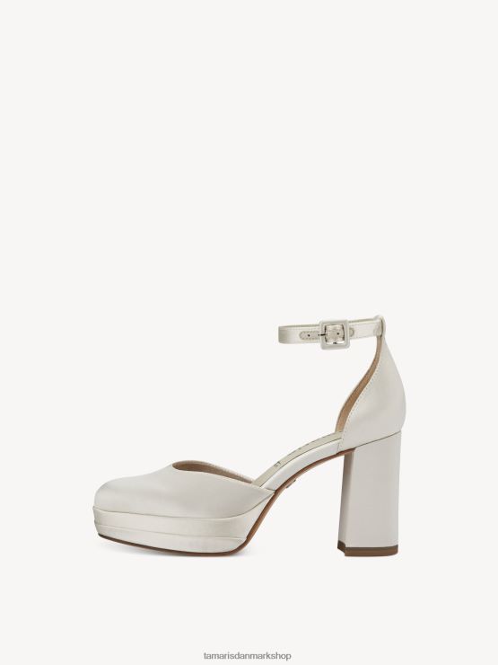 Tamaris Kvinder pumps - hvid/perle satin XVXV8T1972 sko