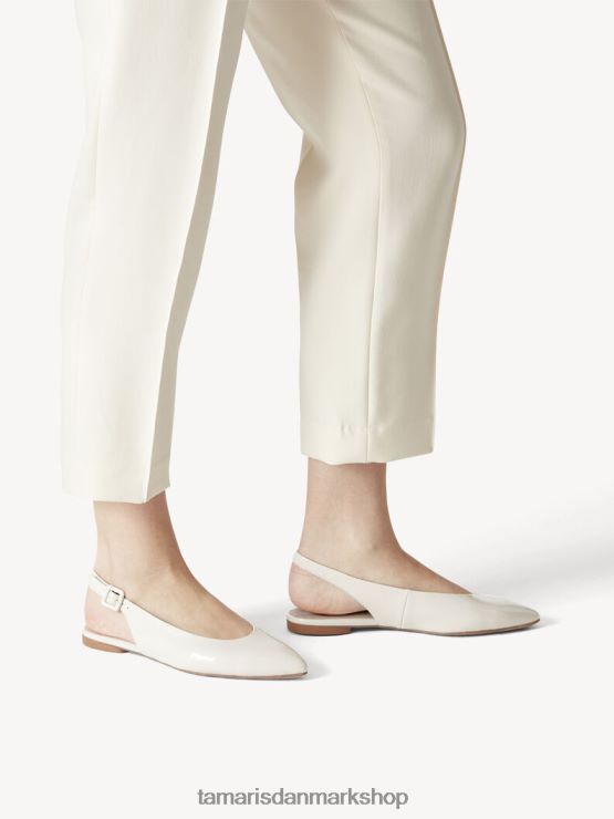 Tamaris Kvinder slyngepumper - beige/elfenben patent XVXV8T1882 sko