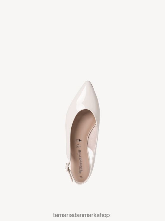Tamaris Kvinder slyngepumper - beige/elfenben patent XVXV8T1882 sko