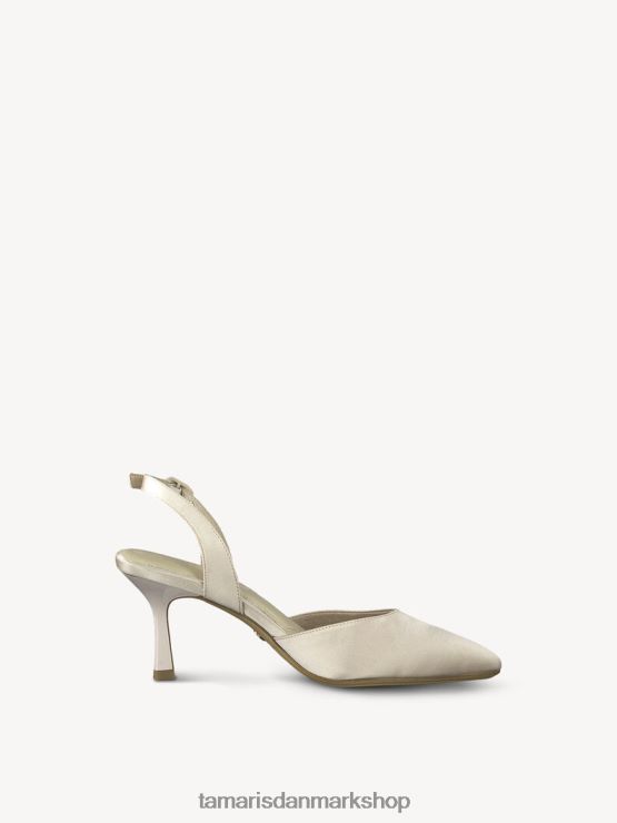 Tamaris Kvinder slyngepumper - hvid/champagne XVXV8T2075 sko