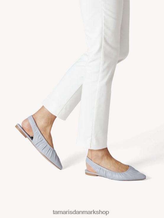 Tamaris Kvinder slyngepumper i læder - blå/lyseblå XVXV8T2195 sko