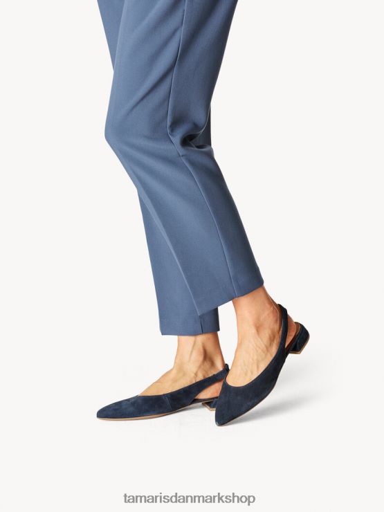 Tamaris Kvinder slyngepumper i læder - blå/marineblå XVXV8T1790 sko