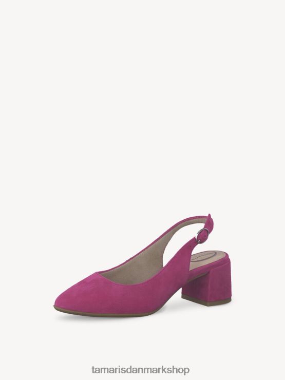 Tamaris Kvinder slyngepumper i læder - pink/fuxia XVXV8T1751 sko