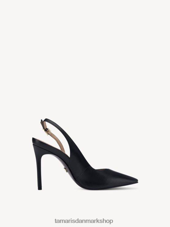 Tamaris Kvinder slyngepumper i læder - sort XVXV8T1174 sko