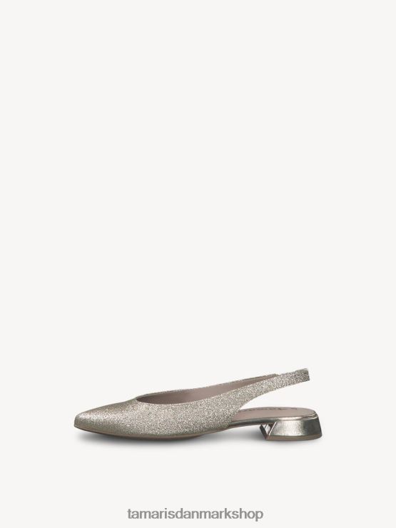 Tamaris Kvinder slyngepumper - metallic/lys guld XVXV8T994 sko