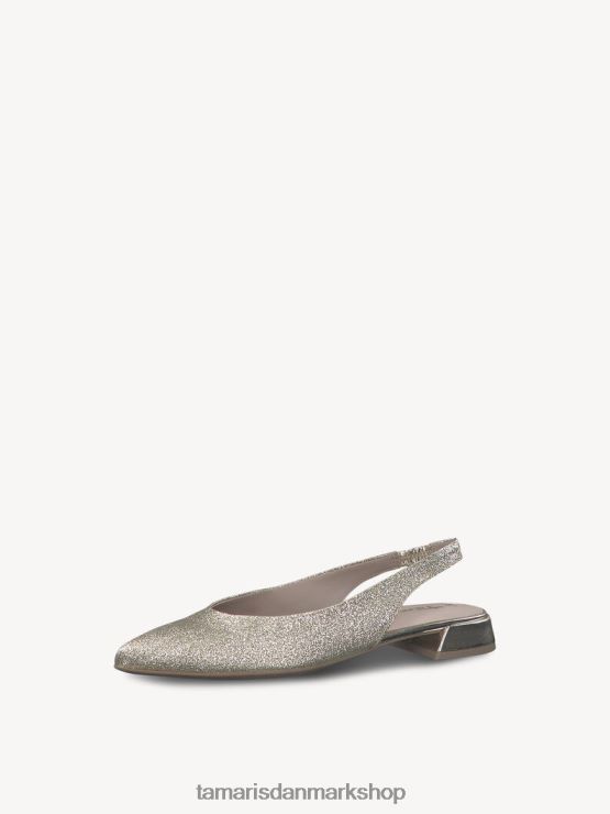 Tamaris Kvinder slyngepumper - metallic/lys guld XVXV8T994 sko