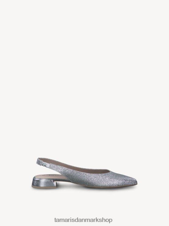 Tamaris Kvinder slyngepumper - metallic/sølv XVXV8T1500 sko