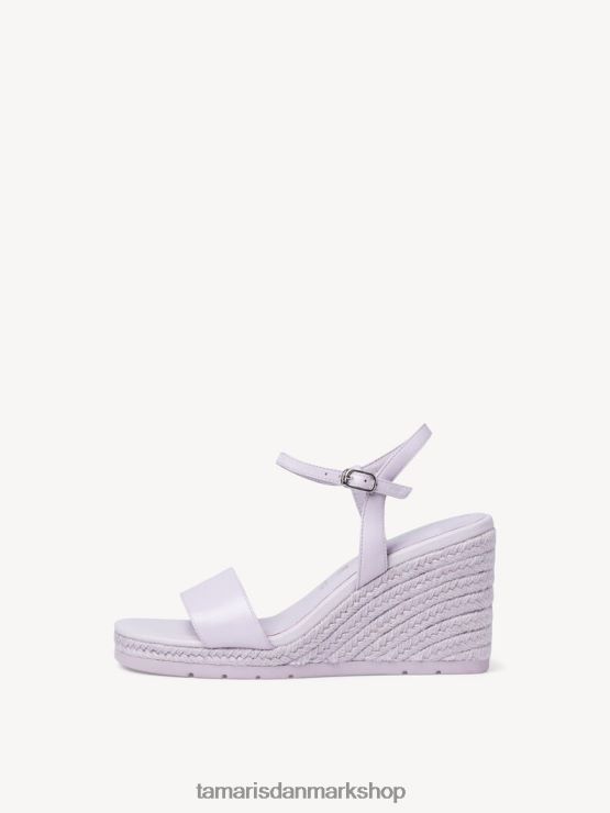 Tamaris Kvinder læder sandal med hæl - lilla/lilla uni XVXV8T1596 sko