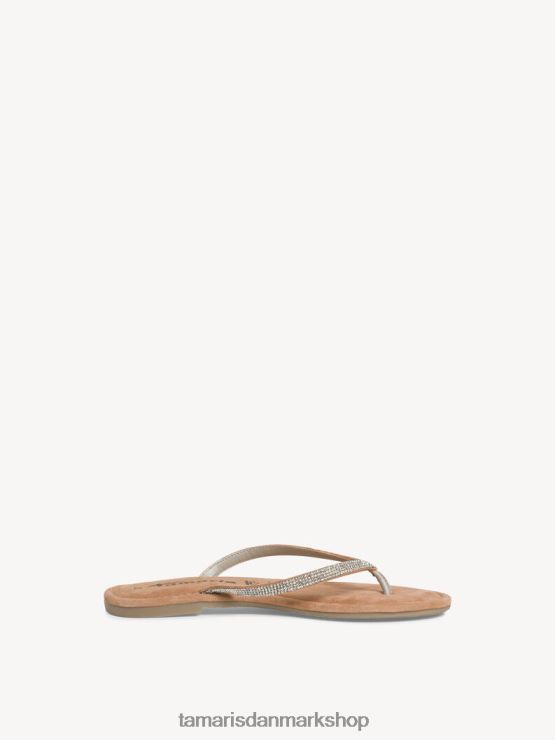 Tamaris Kvinder læder tåskillere - metallic/sølv glam XVXV8T370 sko