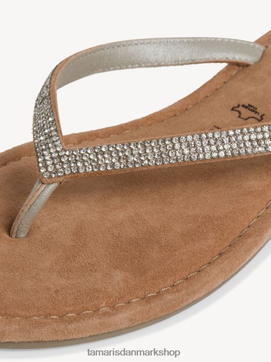 Tamaris Kvinder læder tåskillere - metallic/sølv glam XVXV8T370 sko