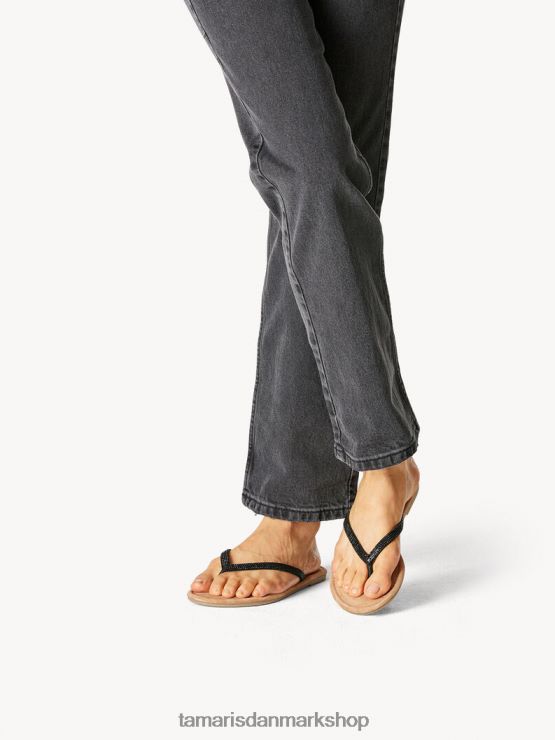 Tamaris Kvinder læder tåskillere - sort/sort glam XVXV8T845 sko
