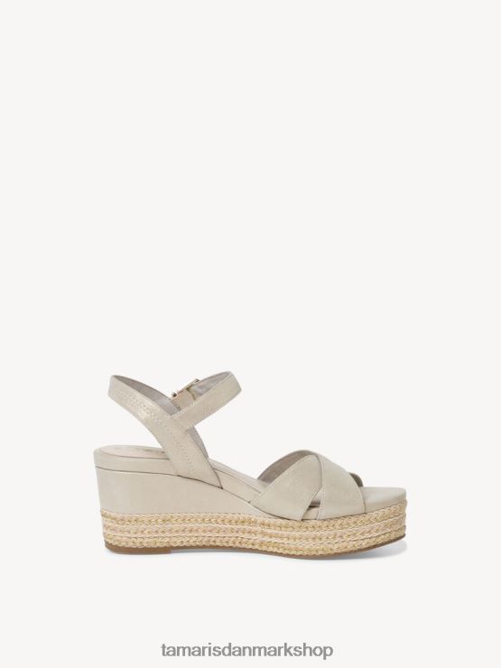 Tamaris Kvinder læderhælede sandal - brun/cashm.pea.sued XVXV8T828 sko