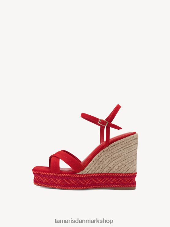 Tamaris Kvinder læderhælede sandal - orange/brand XVXV8T769 sko