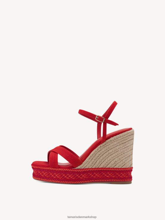 Tamaris Kvinder læderhælede sandal - orange/brand XVXV8T769 sko