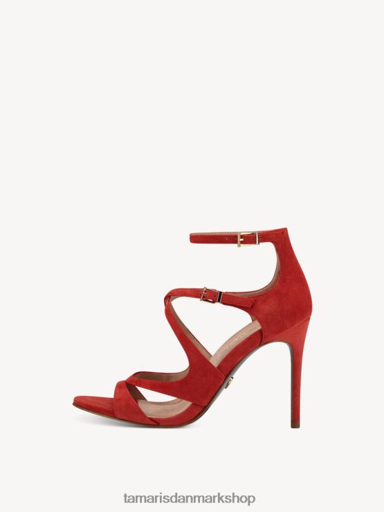 Tamaris Kvinder læderhælede sandal - orange/brand XVXV8T797 sko