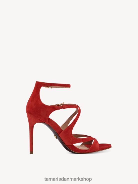 Tamaris Kvinder læderhælede sandal - orange/brand XVXV8T797 sko
