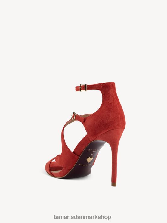 Tamaris Kvinder læderhælede sandal - orange/brand XVXV8T797 sko