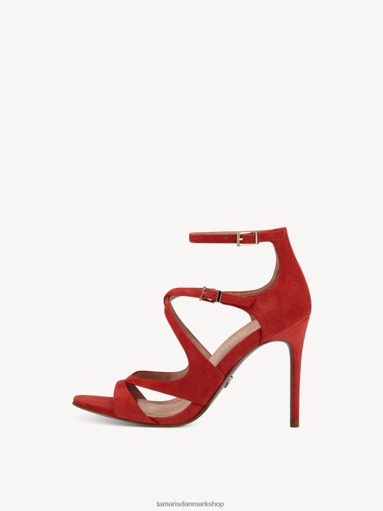 Tamaris Kvinder læderhælede sandal - orange/brand XVXV8T797 sko