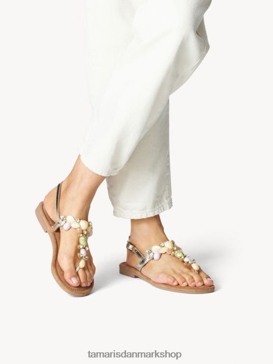 Tamaris Kvinder lædersandal - beige/sand kam XVXV8T884 sko