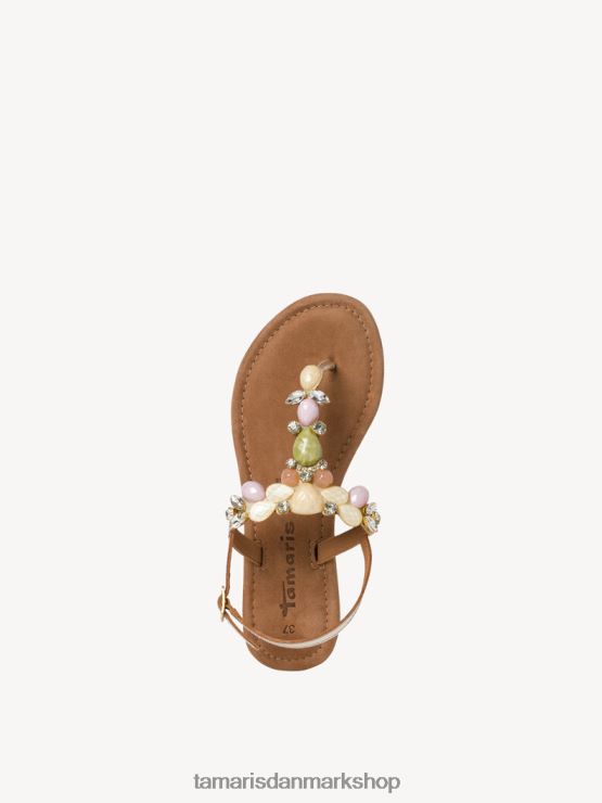Tamaris Kvinder lædersandal - beige/sand kam XVXV8T884 sko