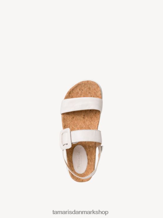 Tamaris Kvinder lædersandal - beige/skal XVXV8T172 sko