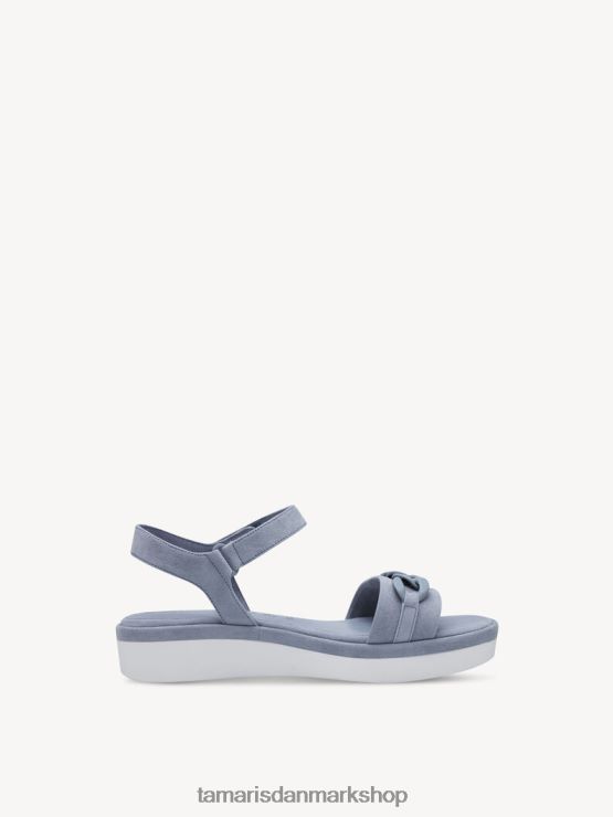 Tamaris Kvinder lædersandal - blå/lt blå ruskind XVXV8T698 sko