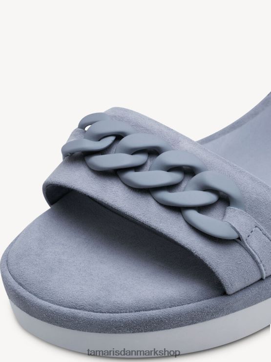 Tamaris Kvinder lædersandal - blå/lt blå ruskind XVXV8T698 sko