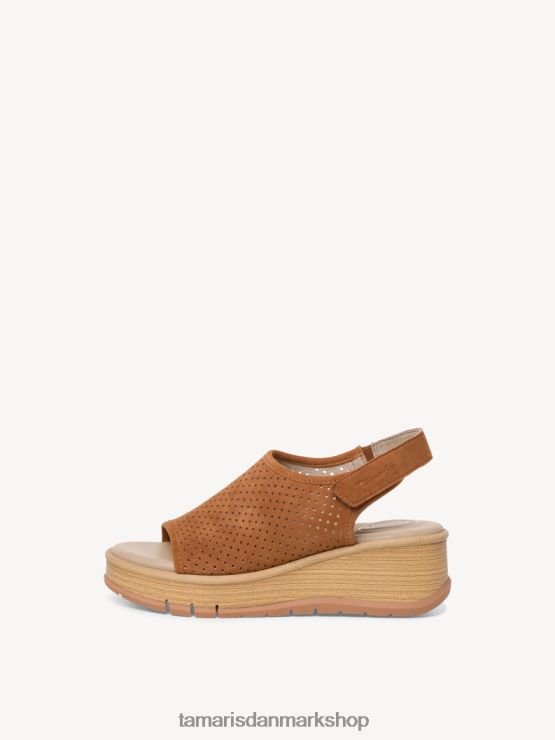 Tamaris Kvinder lædersandal - brun/cognac XVXV8T1273 sko