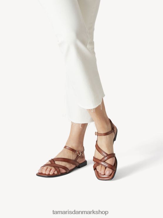 Tamaris Kvinder lædersandal - brun/cognac XVXV8T1509 sko