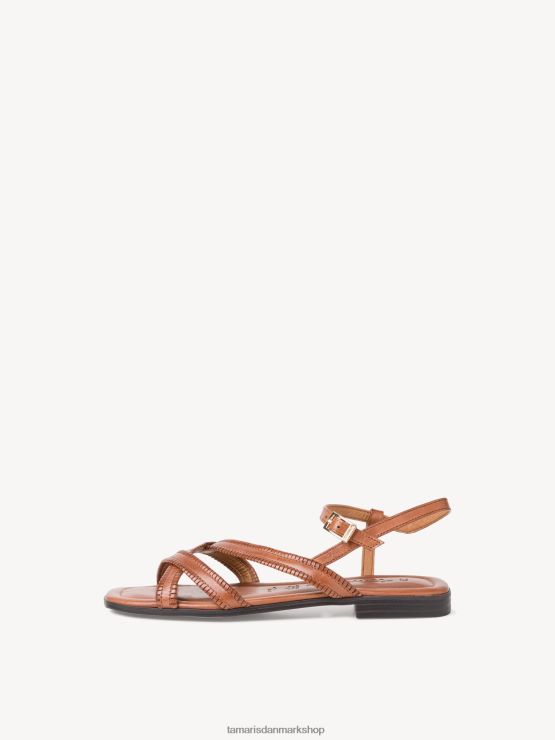 Tamaris Kvinder lædersandal - brun/cognac XVXV8T1509 sko