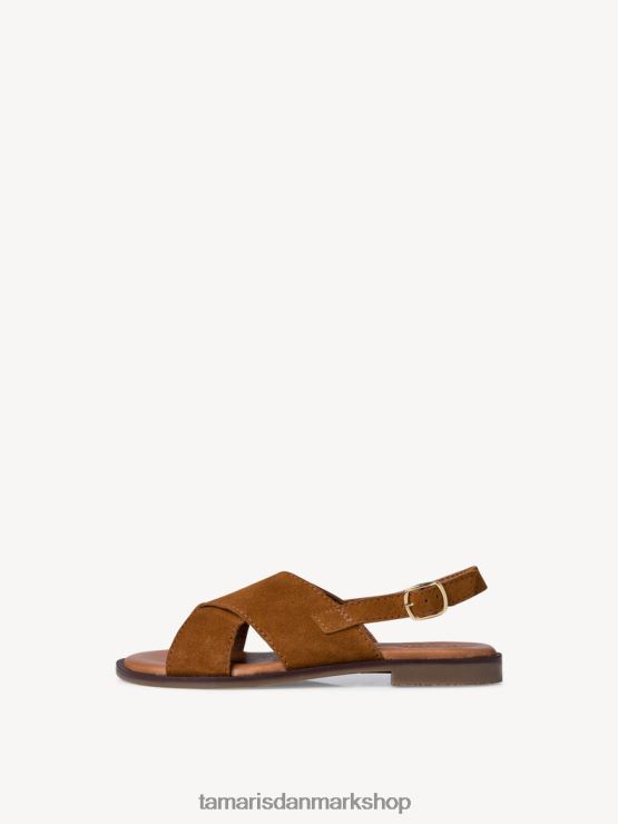 Tamaris Kvinder lædersandal - brun/cognac XVXV8T1982 sko