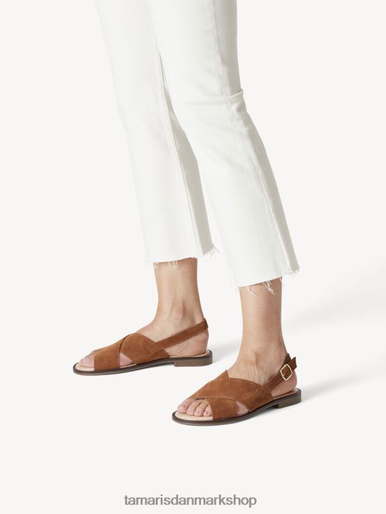 Tamaris Kvinder lædersandal - brun/cognac XVXV8T1982 sko