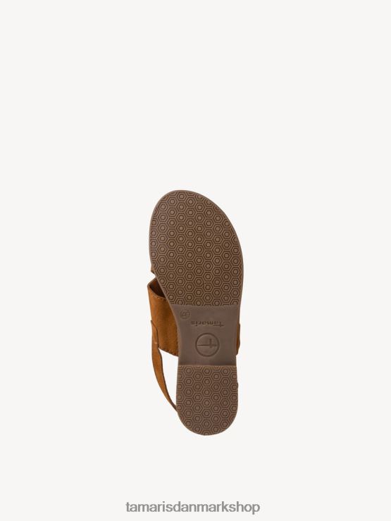 Tamaris Kvinder lædersandal - brun/cognac XVXV8T1982 sko