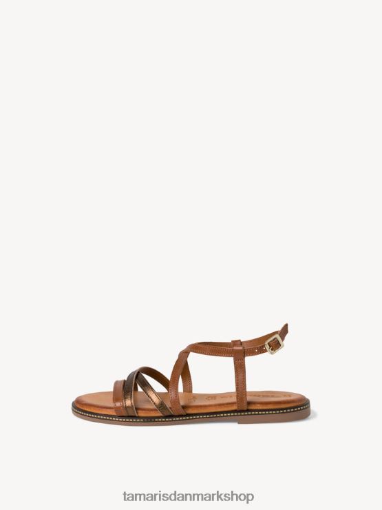 Tamaris Kvinder lædersandal - brun/cognac XVXV8T2244 sko
