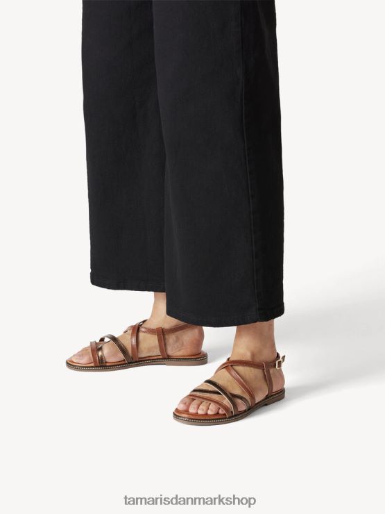 Tamaris Kvinder lædersandal - brun/cognac XVXV8T2244 sko