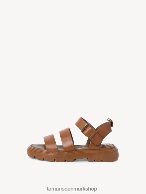 Tamaris Kvinder lædersandal - brun/cognac XVXV8T26 sko