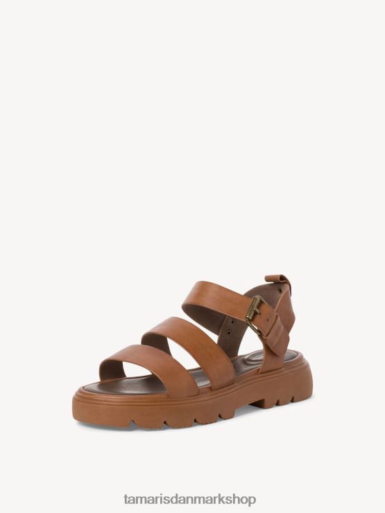 Tamaris Kvinder lædersandal - brun/cognac XVXV8T26 sko