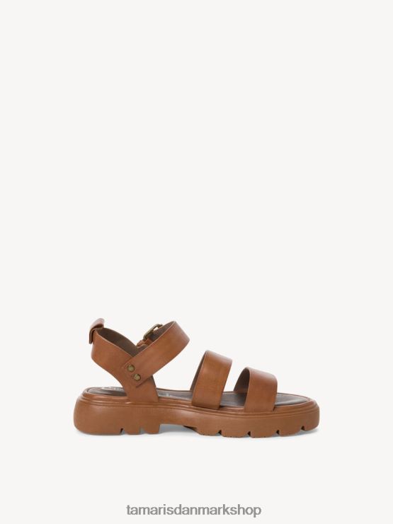 Tamaris Kvinder lædersandal - brun/cognac XVXV8T26 sko