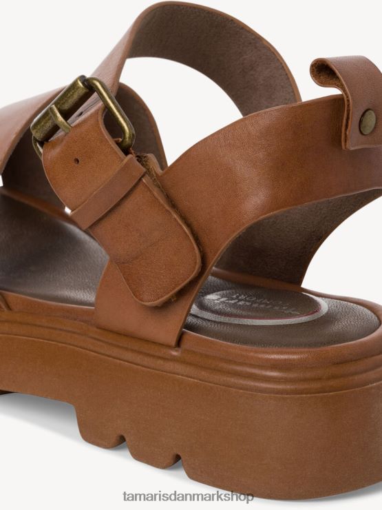 Tamaris Kvinder lædersandal - brun/cognac XVXV8T26 sko
