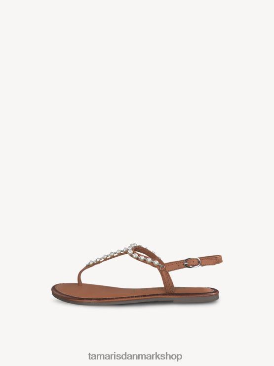 Tamaris Kvinder lædersandal - brun/cognac XVXV8T684 sko