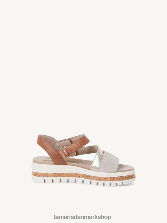 Tamaris Kvinder lædersandal - brun/cognac kam XVXV8T1586 sko