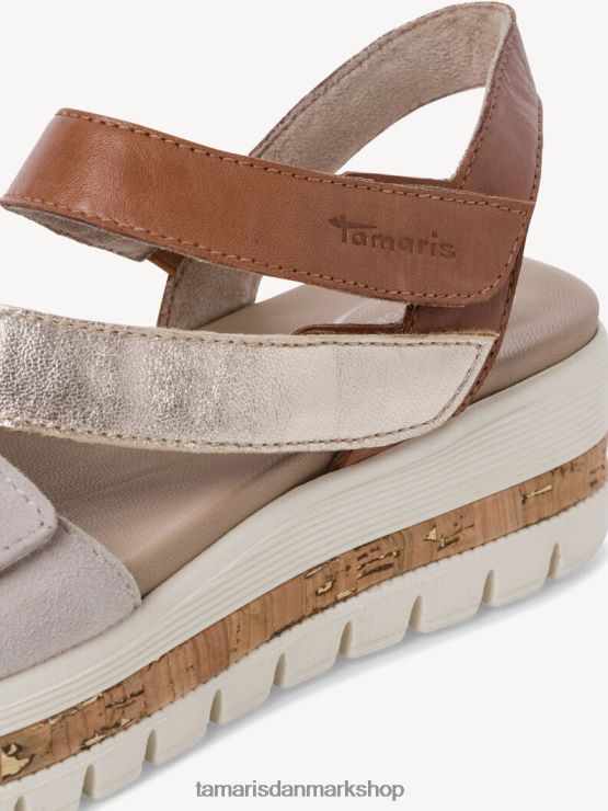 Tamaris Kvinder lædersandal - brun/cognac kam XVXV8T1586 sko