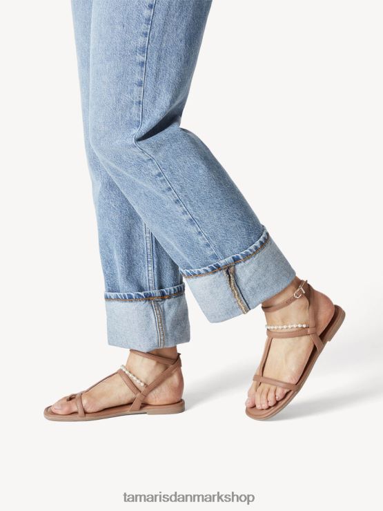 Tamaris Kvinder lædersandal - brun/møtrik XVXV8T204 sko