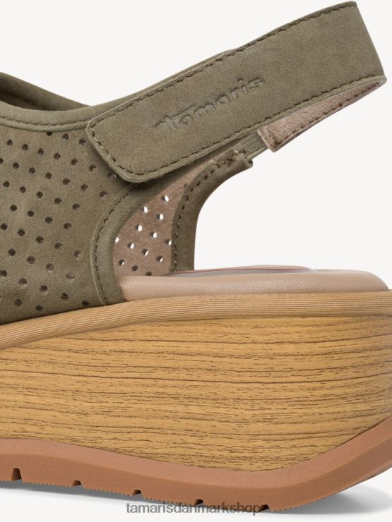 Tamaris Kvinder lædersandal - grøn/salvie XVXV8T1451 sko