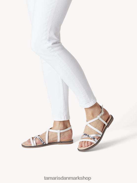 Tamaris Kvinder lædersandal - hvid/hvid kam XVXV8T1896 sko